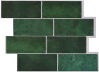 vidaXL Subway Tegel 20 st Donkergroen 29 x 21 cm Polyurethaan en PET