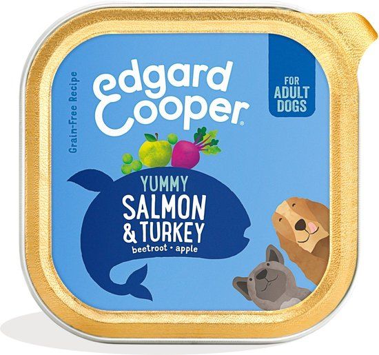 Edgard & Cooper Kuipje Honden Natvoer Zalm & Kalkoen - 11 x 150g - Graanvrij