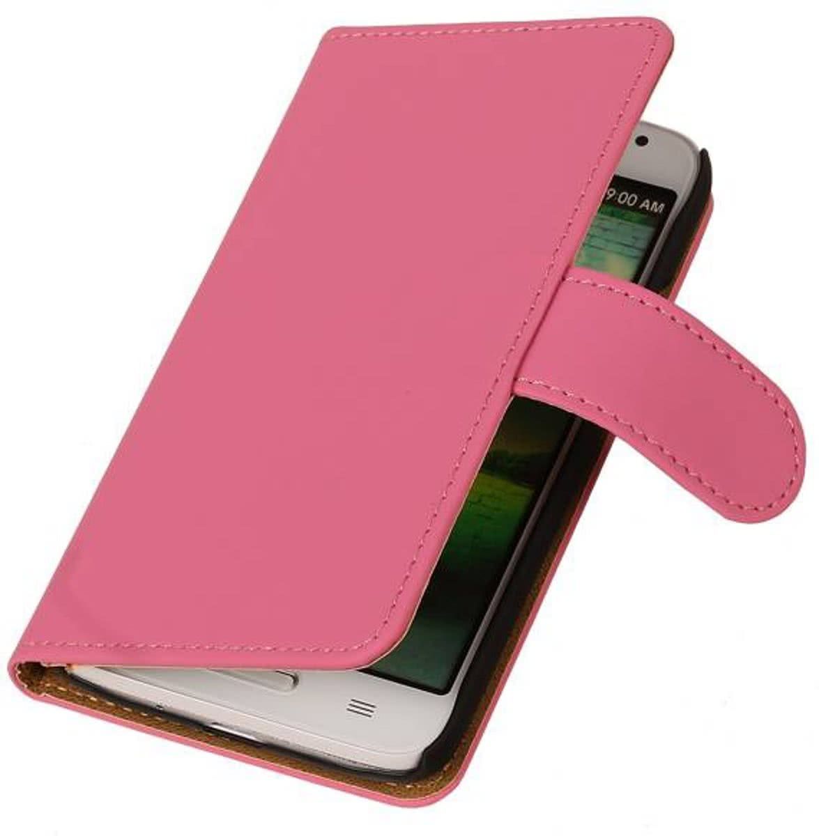 Best Cases LG G2 Book Case Effen Roze Hoesje