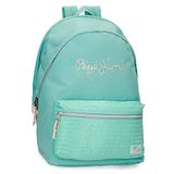 Pepe Jeans Jane rugzak, Blauw, Eén maat, Dubbele rugzak
