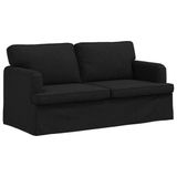 vidaXL Bank Zwart Stof 162 x 80 x 85 cm