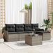 Prolenta Maison Exclusive - Set van zes tuinbankkussens, zwart, van polyrotan