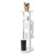 Merkloos Relaxdays Toiletbutler - met plankje - wc borstel met houder - wit