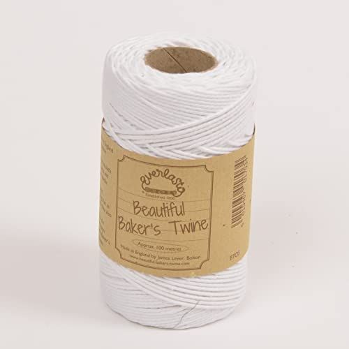 100m - Everlasto 'Solid' Baker's Cotton Twine - 2mm - Snow White