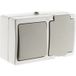 Zenitech Mixte Morizontal : Va Et Vient + Prise 2p+t 16a - Gris Clair Ip54 - Akya
