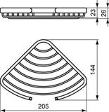Ideal Standard Connect draadzeephouder hoekmodel chroom