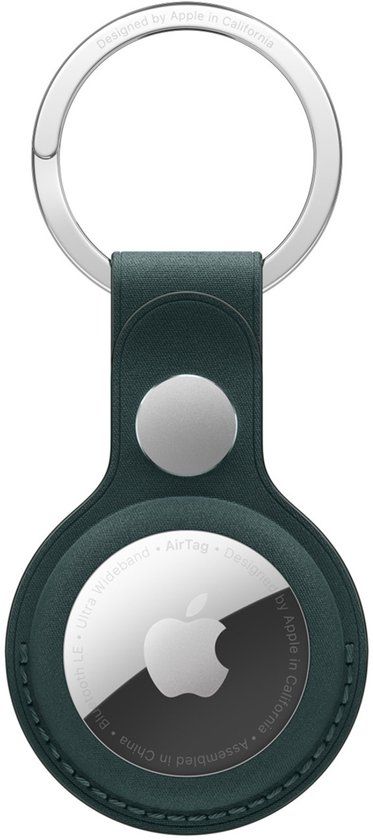 Apple FineWoven AirTag Key Ring - Dark Green