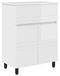 Lavabo de salle de bain Blanc brillant 60 x 35 x 80 cm Bois traité