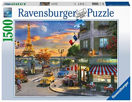 RAVENSBURGER PUZZLE 80497 80497-Romantische Paris-1500 stukjes puzzel voor volwassenen en kinderen vanaf 14 jaar