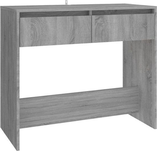vidaXL Wandtafel 89x41x76,5 cm bewerkt hout grijs sonoma eikenkleurig