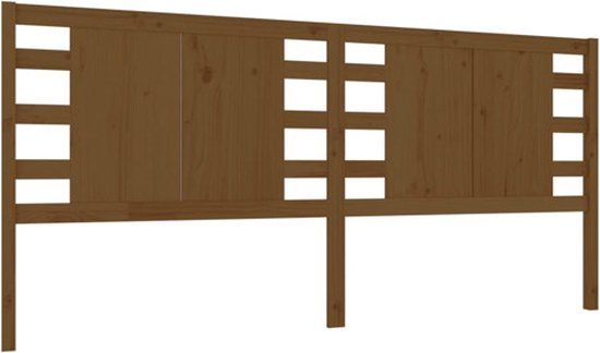 vidaXL Hoofdbord 126x4x100 cm massief grenenhout honingbruin