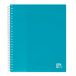 Oxford Documentenmap, spiraalbinding, A5, 80 overzichten, 40 hoesjes, omslag van polypropyleen, blauw, turquoise, 10 stuks