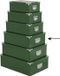 5five Opbergdoos/box - Groen - Karton - L40 x B26.5 x H14 cm