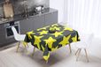 Bonamaison Tafelkleed, Anti-Mold, Sneldrogend, Waterdicht, 100% Polyester Tafellaken, Neon Geel, Rook, 140 x 140 Cm