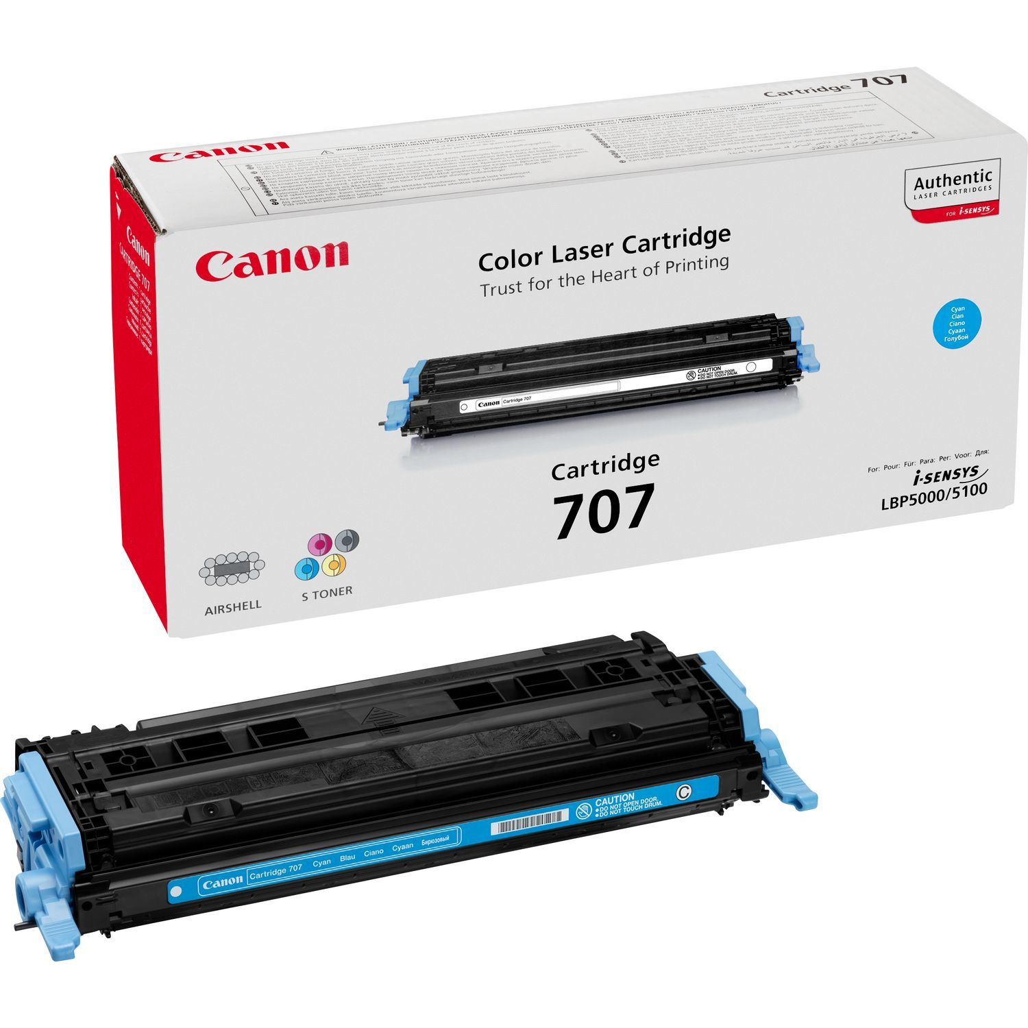 Canon 707 Cyaan Tonercartridge - Origineel
