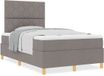 vidaXL Boxspringbed met hoofdeinde, taupe, 120 x 190 cm, gestoffeerd