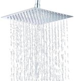Merkloos ELEVNTO Douchekop - Regendouchekop vierkant - RVS - 40 x 40 cm - Chroom