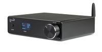 Dynavox DA-200 HiFi-versterker, compacte klasse D stereo-digitale versterker met BT 5.0, USB-DAC, optisch & coaxiaal, subwoofer out, stijlvolle aluminium behuizing, ideaal voor pc-audio
