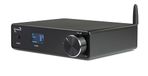 Dynavox DA-200 HiFi-versterker, compacte klasse D stereo-digitale versterker met BT 5.0, USB-DAC, optisch & coaxiaal, subwoofer out, stijlvolle aluminium behuizing, ideaal voor pc-audio