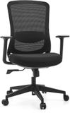 hjh OFFICE Bureaustoel / draaistoel SEDITO Zitting stof / rugleuning netstof zwart / zwart