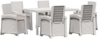 vidaXL Bartafelset 2 zitplaatsen Wit en taupe Polyrattan