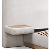 Vente-unique Bed met opbergruimte stof beige 160 x 200 cm