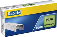 Rapid Standaard Nieten Nr. 23, Capaciteit 20 vel, 23/6 mm, Gegalvaniseerd staal (doos 10 x 1000 stuks)