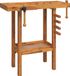 Acacia Werkbank met bankschroeven 92x48x83 cm massief acaciahout