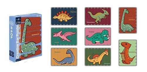 BP - Dinosaurus in sticks, 32 stuks, puzzel, kleur puzzel (356)