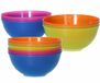 Merkloos / Sans marque Koopman International Gekleurde schaaltjes / kommetjes - 24x - kunststof - 13 cm - Campingservies / picknickservies - snackschaaltjes