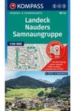 KOMPASS Wanderkarte 42 Landeck, Nauders, Samnaungruppe 1:50.000