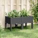 Maison Exclusive jardinière sur pieds, noir, 80x40x42 cm, plastique PP
