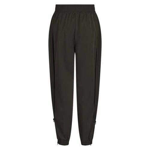 Gossia barrel high waist broek donkerbruin