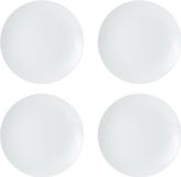 Mikasa Krijt 4-delige porseleinen dinerbordenset, 4x witte porseleinen dinerborden voor alledaags en formeel, 27cm - Magnetron- en vaatwasmachinebestendig