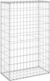 vidaXL Schanskorfmuur met deksels 60x30x100 cm gegalvaniseerd staal