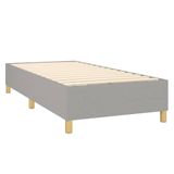 vidaXL Boxspringbed met matras, lichtgrijs, 80x200 cm, gestoffeerd