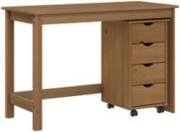 vidaXL - Bartafel - Honingbruin - Massief grenenhout