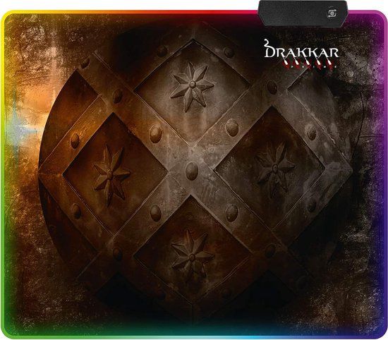 Konix Drakkar Prime Hetland Gaming Muismat met RGB - Non-Slip - 32x27CM