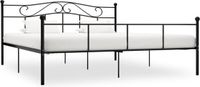 vidaXL Bedframe Metaal Zwart 200x200 cm