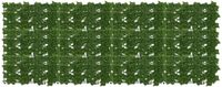 vidaXL Balkonscherm met bladeren Groen 200 x 75 cm
