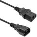 Qoltec Câble d'alimentation IEC C13/C14 1,8 m noir 3x1,0 mm²