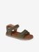 VERTBAUDET Leren kindersandalen met klittenband kaki