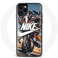 Nike Etui voor iPhone 13 Wit Logo Motorcycle Wheel Maniacase