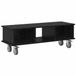 vidaXL TV Stand 100 x 35 x 35 cm Black Oak Engineered Wood