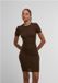 Urban Classics Ladies Basic Slim Fit T-Shirt Dress Dames Mini-jurk - bruin - L