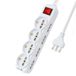 VELAMP - Meervoudige stekkerdoos met meervoudig stopcontact (4 Schuko-stopcontacten + 10/16 A en 8 stopcontacten 10/16 A tweepolig), stekkerdoos met meervoudige stekker 16 A, kabel 1,5 m, verlichte
