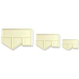 PME 106M021 JEM strikken voor gordijnuitstekers, assortiment, 3-delig, kunststof, ivoor, 18 x 2 x 28 cm