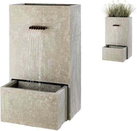 Decoris Font.planter grc l35b60h100cm grijs