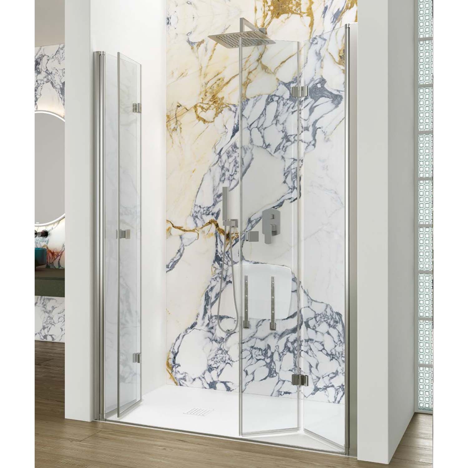 Lacus Nisdeur lacus albarella saloon inklap deur 150x190 cm chroom