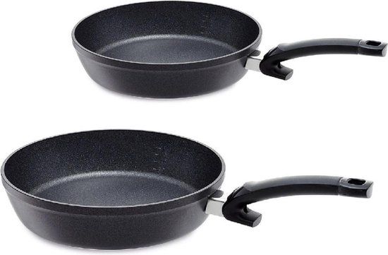 Fissler Adamant Comfort Koekenpannenset - 24 + 28cm - Zwart
